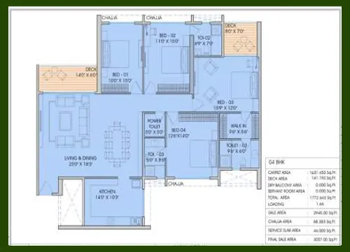 Delta PalmBeach Seawoods Map typical plan