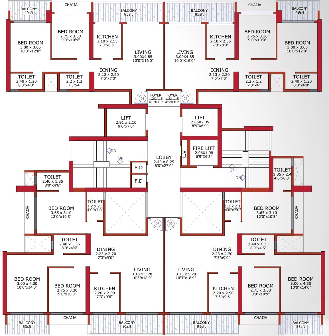 Juhi Elegance Ghansoli floor map