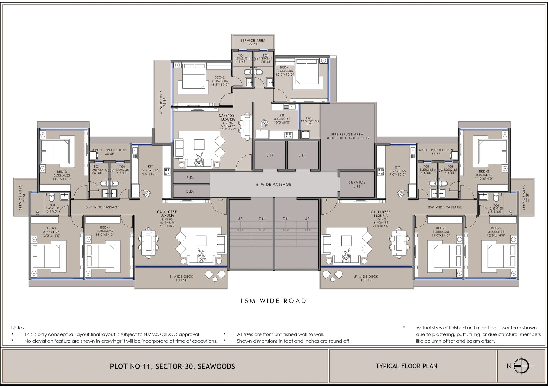 Platinum Oakwood Seawoods Map typical plan