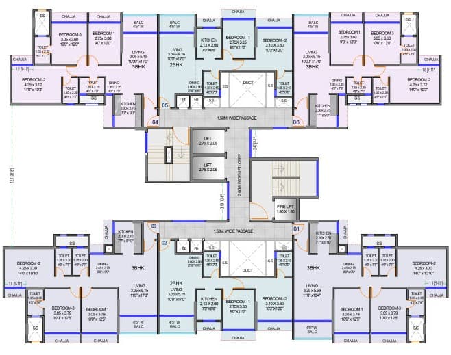 Bhagwati Avenoir kharghar Map typical plan