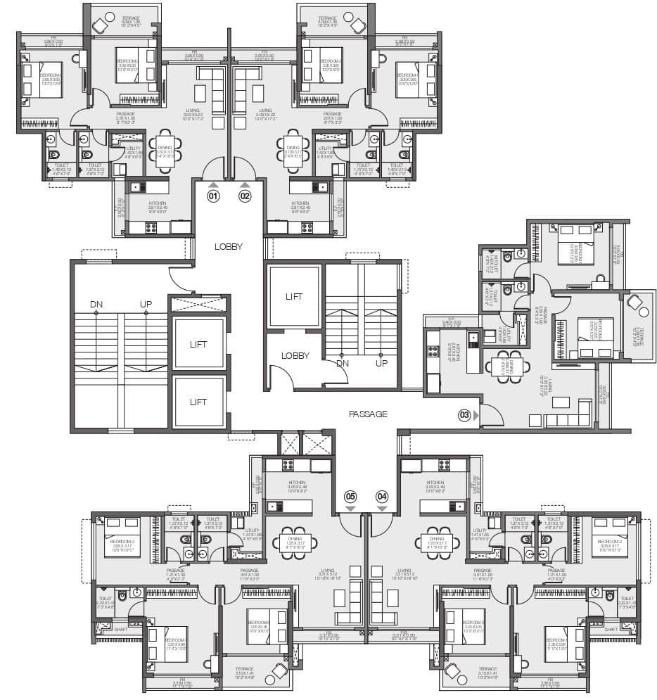 Ev 10 Marina Bay Vashi Map typical plan