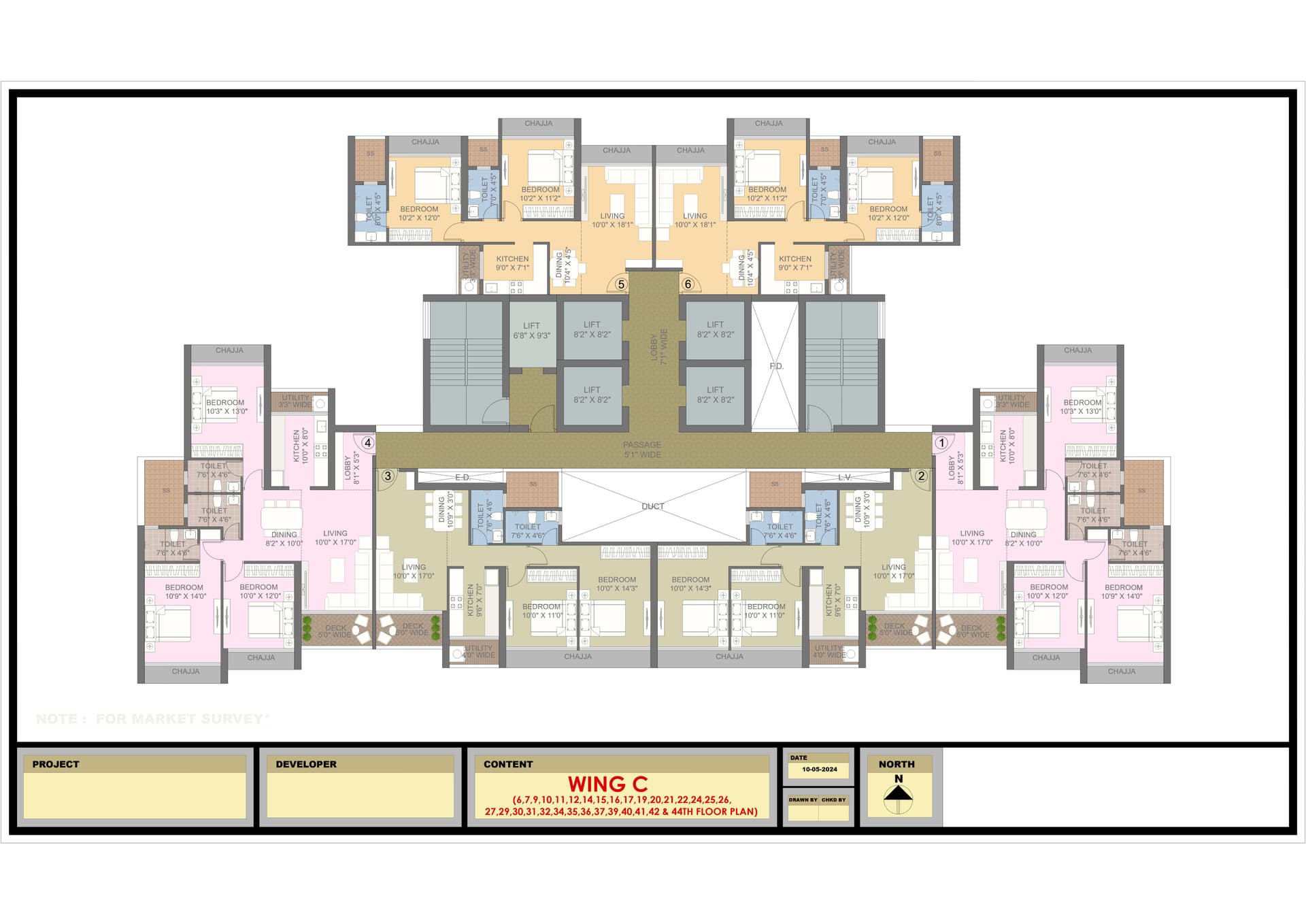 new palm beach Airoli Map typical plan