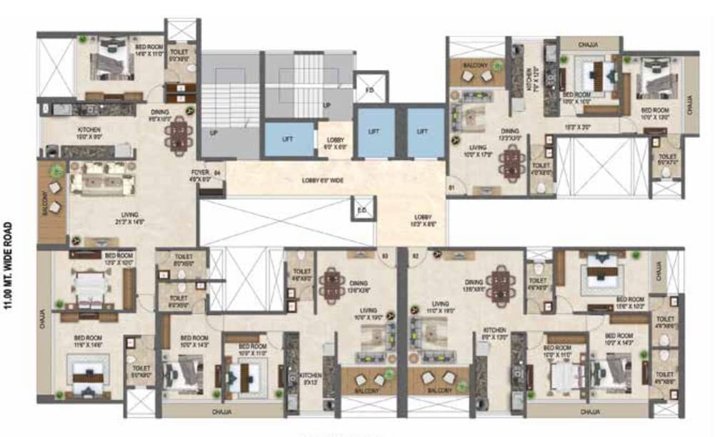 Pyramid Centria Nerul Map typical plan