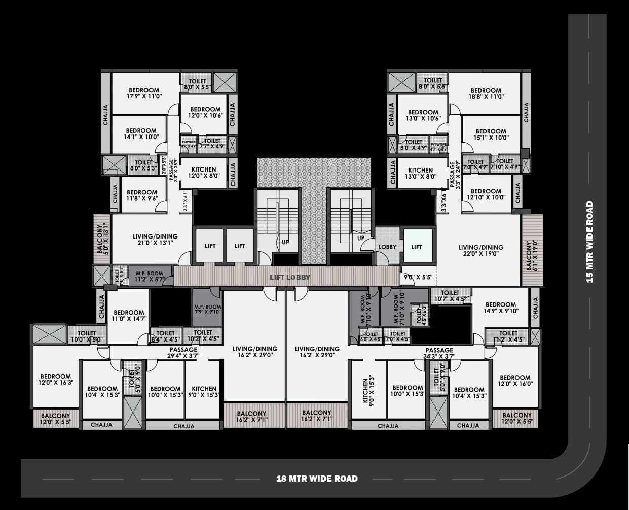 progressive aum vashi typical plan