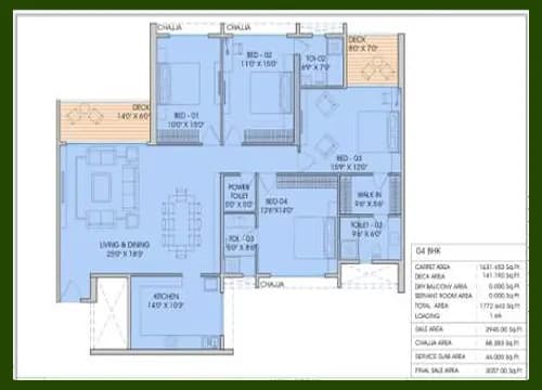 Delta PalmBeach Seawoods Map typical plan
