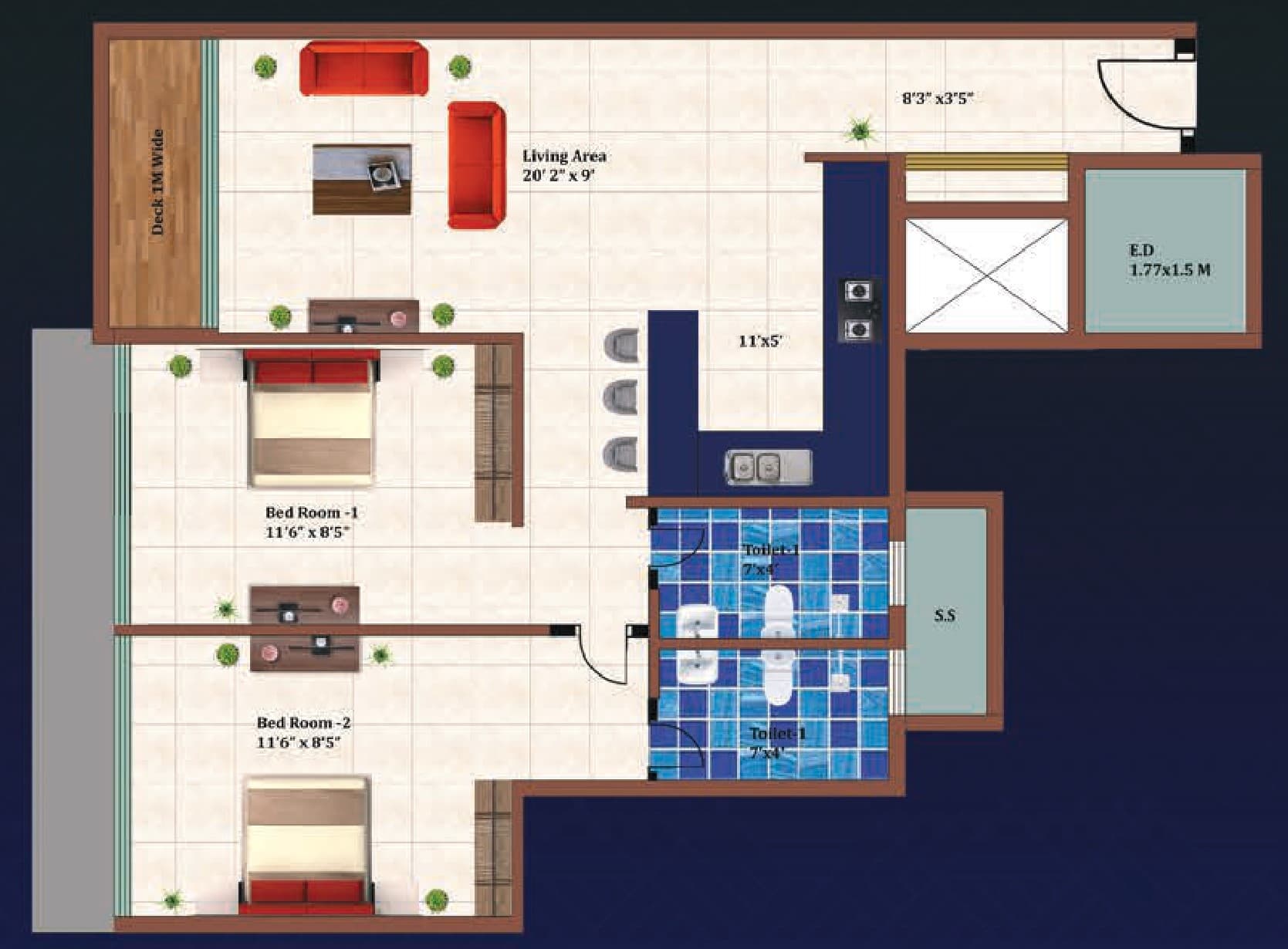 Ev 10 Marina Bay Vashi Map typical plan