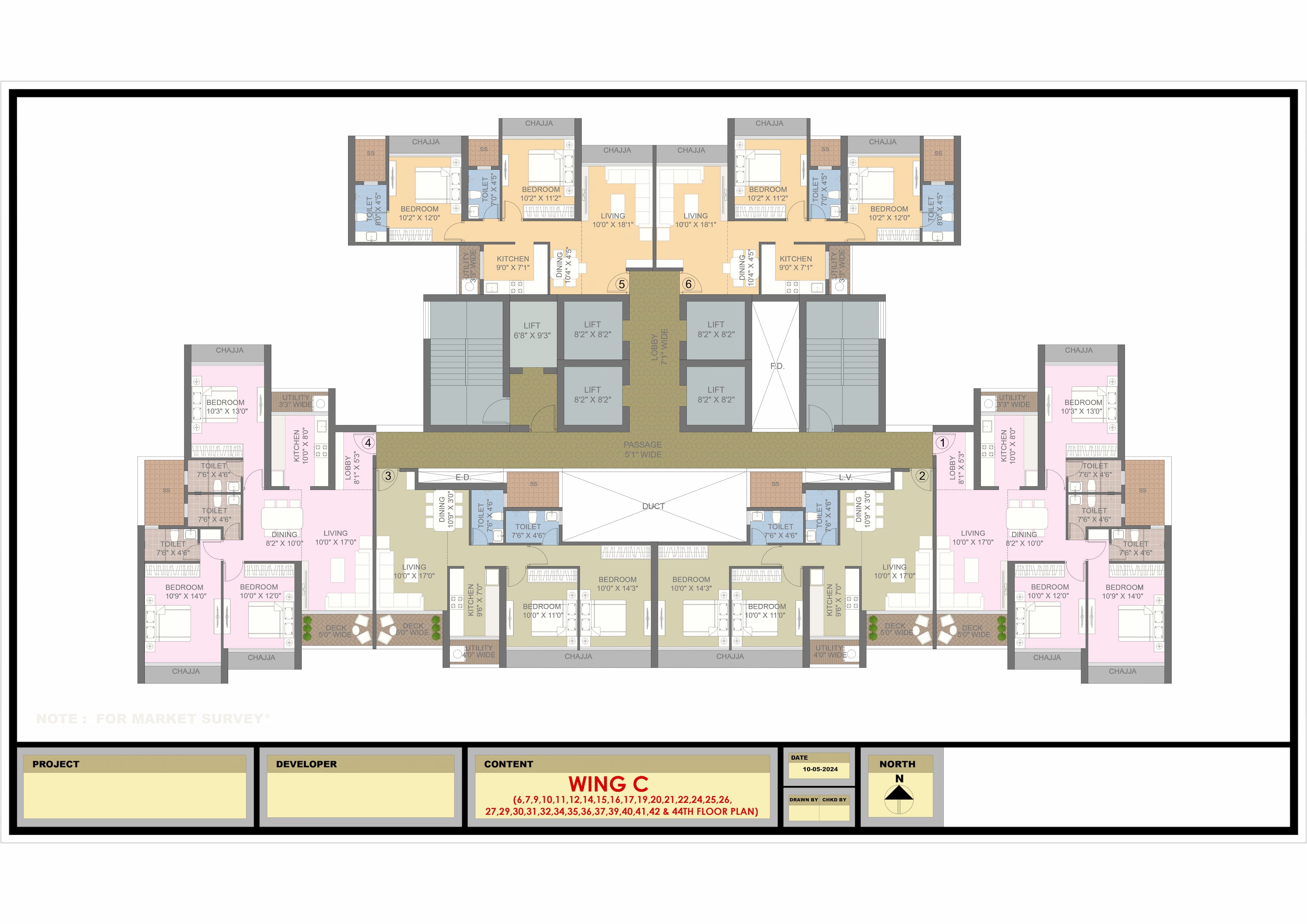 new palm beach Airoli Map typical plan