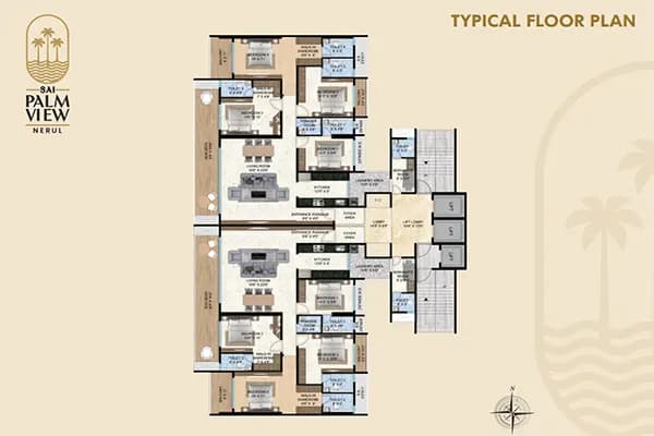 Paradise Sai Palm View Nerul Map typical plan