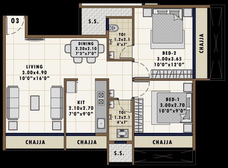 progressive prive Map typical plan